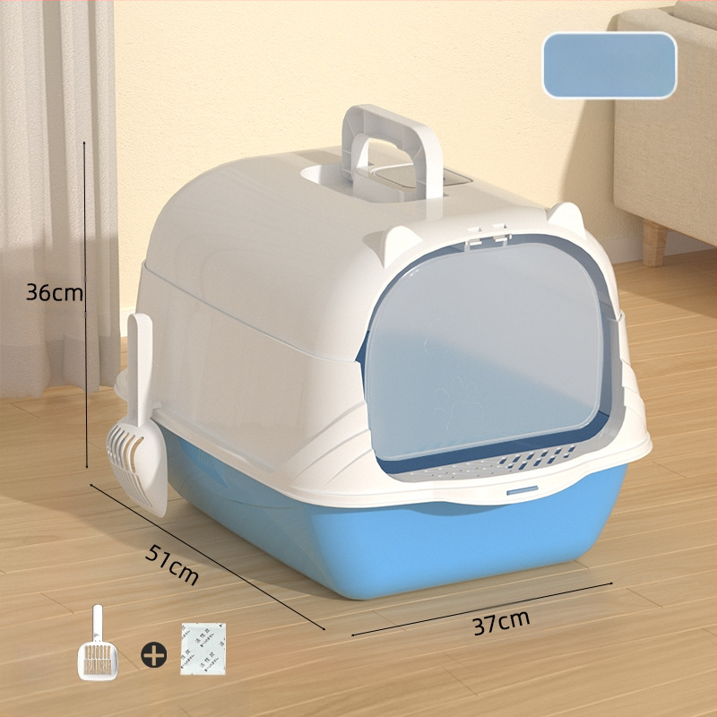 Velika, potpuno zatvorena kutija za mačji posip, otporna na mirise, prskanje, predimenzionirana, mačji WC, poluzatvorena, dvostruka namjena, na zalihi, veleprodaja