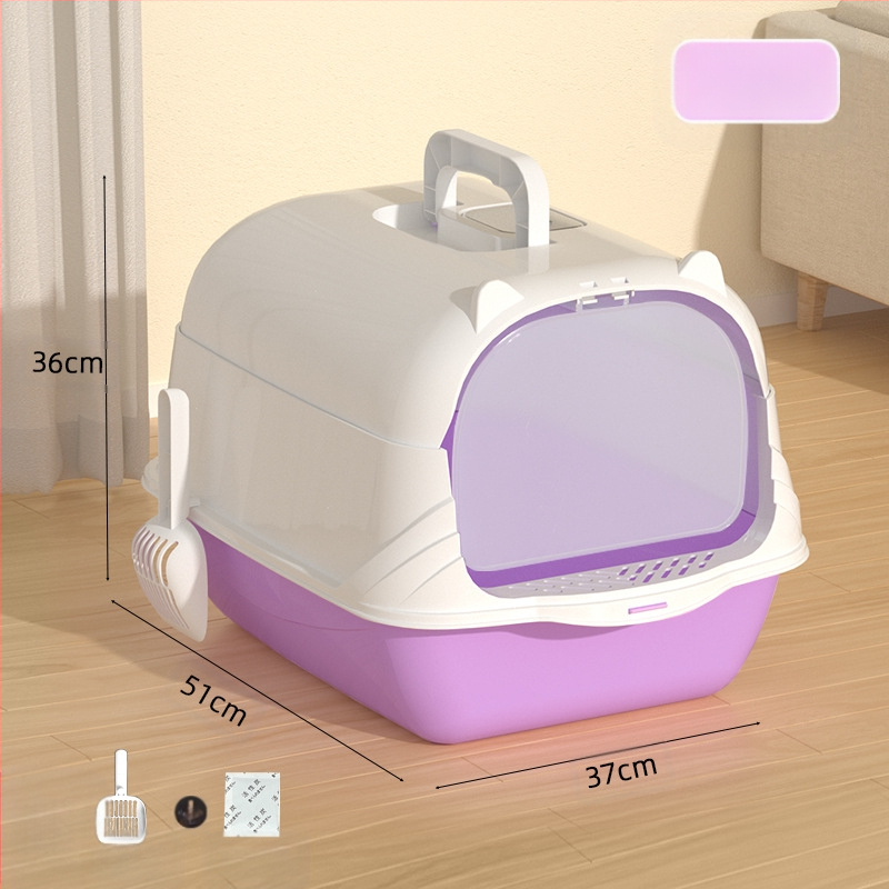 Velika, potpuno zatvorena kutija za mačji posip, otporna na mirise, prskanje, predimenzionirana, mačji WC, poluzatvorena, dvostruka namjena, na zalihi, veleprodaja