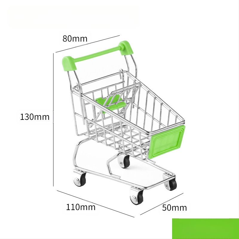 Laste ostukäru mini-ostukäru mänguasja mängumaja ostumudeli kaunistus loominguline hoiuauto väike suurus
