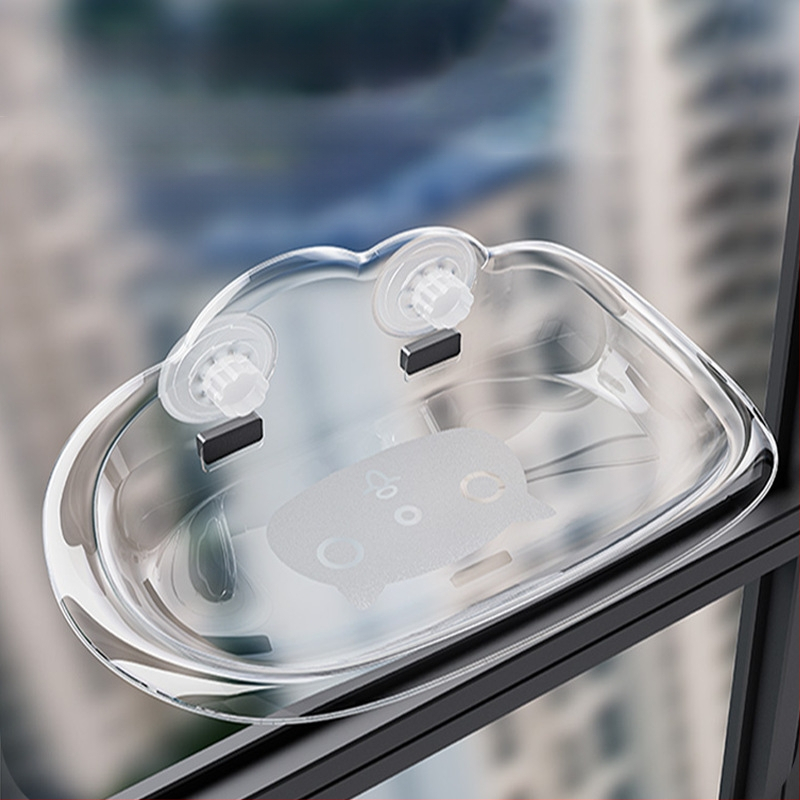 Трансграничен нов котешки хамак с подвижна и миеща се вендуза, котешки хамак с висока товароносимост, стъклен, без пирони, за стенен монтаж на котешко гнездо