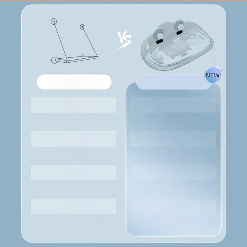 Трансграничен нов котешки хамак с подвижна и миеща се вендуза, котешки хамак с висока товароносимост, стъклен, без пирони, за стенен монтаж на котешко гнездо