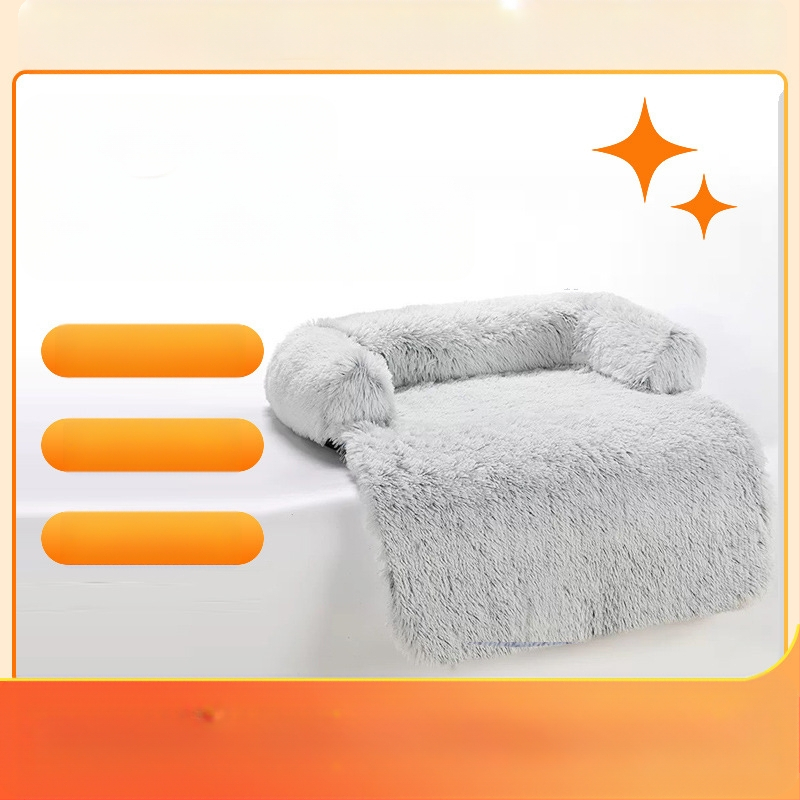Sofa za kućne ljubimce, krevet za mačke za četiri godišnja doba, krevet za pse, univerzalna kvadratna prostirka za mačke, sofa za krevet za pse, visoki jastuk, uklonjiv i periv