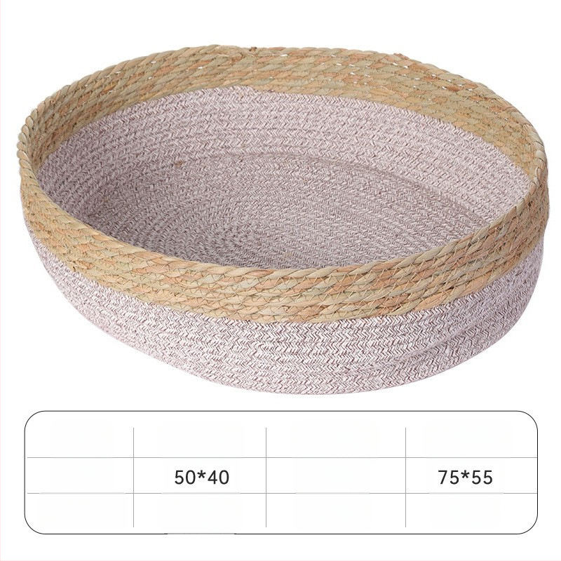 Okruglo gnijezdo za mačke od ratana, ručno pleteno gnijezdo od ratana u japanskom stilu, okrugla prostirka za pse, veleprodaja preko granice