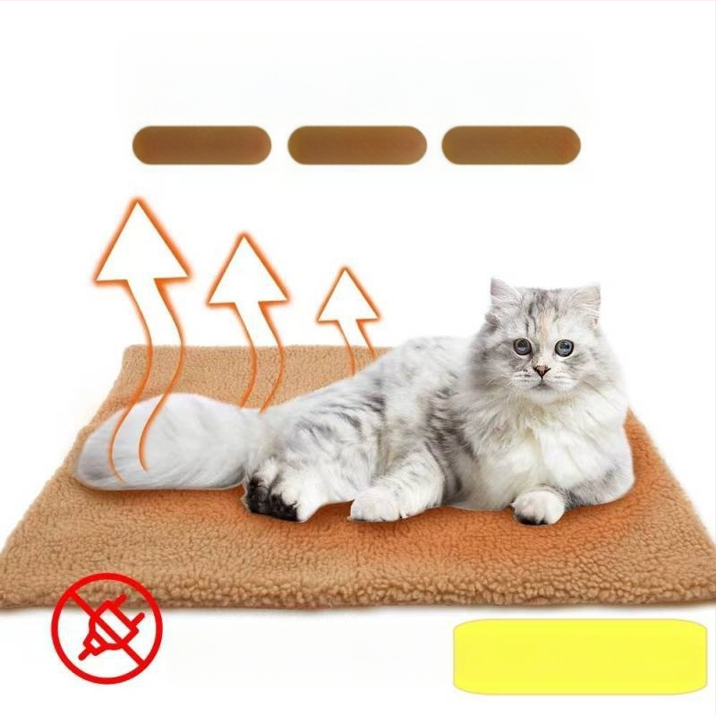Katės sutirštintas atjungtas savaime šildantis naminių gyvūnėlių savaime šildantis kilimėlis katės lizdui šildyti pastovi temperatūra automatinė izoliacija žiemai
