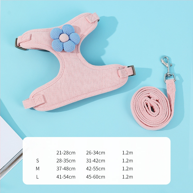 Novi prsluk za vuču s cvijetom za pse, remen za prsa za štene, remen za prsa za kućne ljubimce, veleprodaja opreme za kućne ljubimce