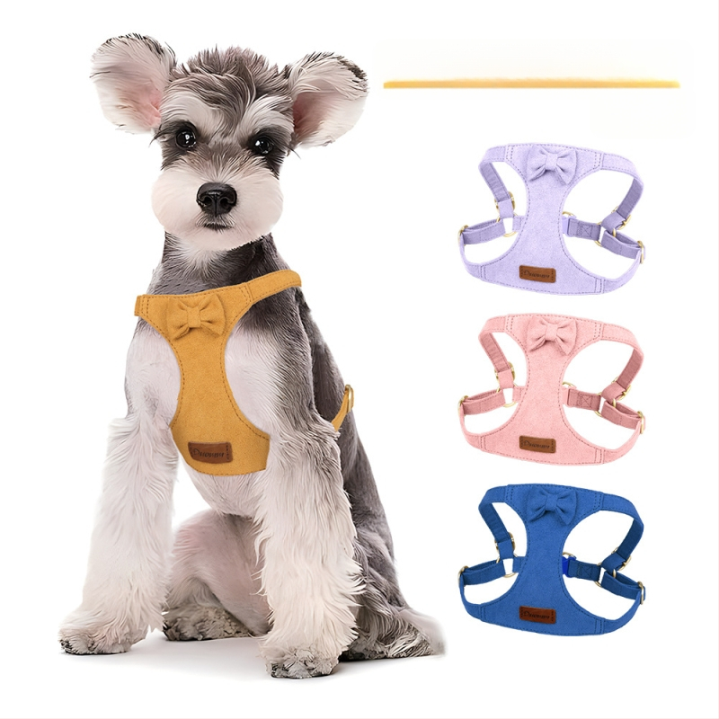 Ogrlica za pse, odijelo za prsa, 360° okružujuće svjetlo, remen za prsa, od vlakana jelena, prilagođen koži, uže za vuču pasa