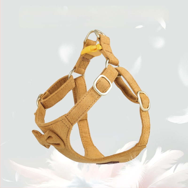 Ogrlica za pse, odijelo za prsa, 360° okružujuće svjetlo, remen za prsa, od vlakana jelena, prilagođen koži, uže za vuču pasa