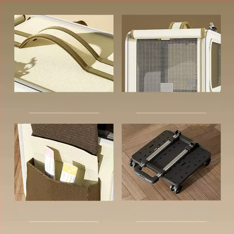 Macskatáska Kimenő hordozható macska hátizsák kisállat hátizsák iskolatáska utazó lélegző húzórúd kutyáknak nagy kapacitású macskadoboz