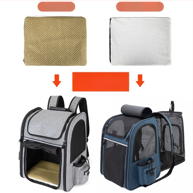 Taška pre domáce zvieratá CrossBorder, taška pre mačky cez rameno, priedušná, skladacia, rozšíriteľná taška pre psa, veľká kapacita, továrenská taška pre psa