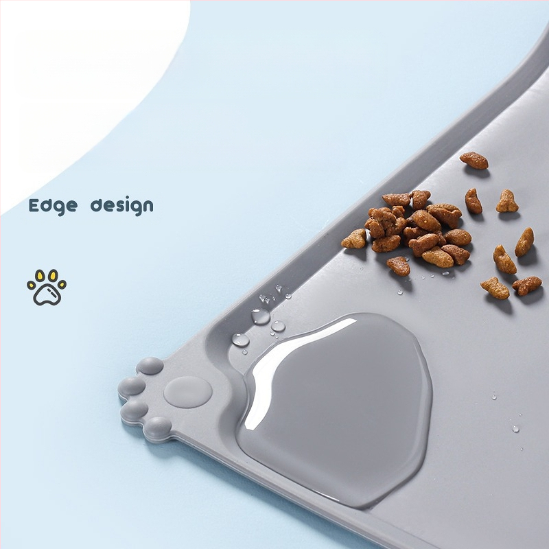 Silikonska podloga za kućne ljubimce prehrambene kvalitete, 48/55 cm, protiv prelijevanja, lako se čisti, podloga za zdjelu za mačke i pse