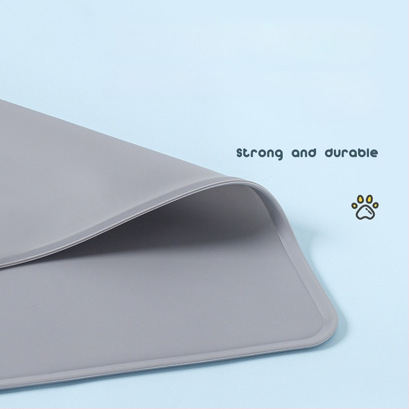 Silikonska podloga za kućne ljubimce prehrambene kvalitete, 48/55 cm, protiv prelijevanja, lako se čisti, podloga za zdjelu za mačke i pse