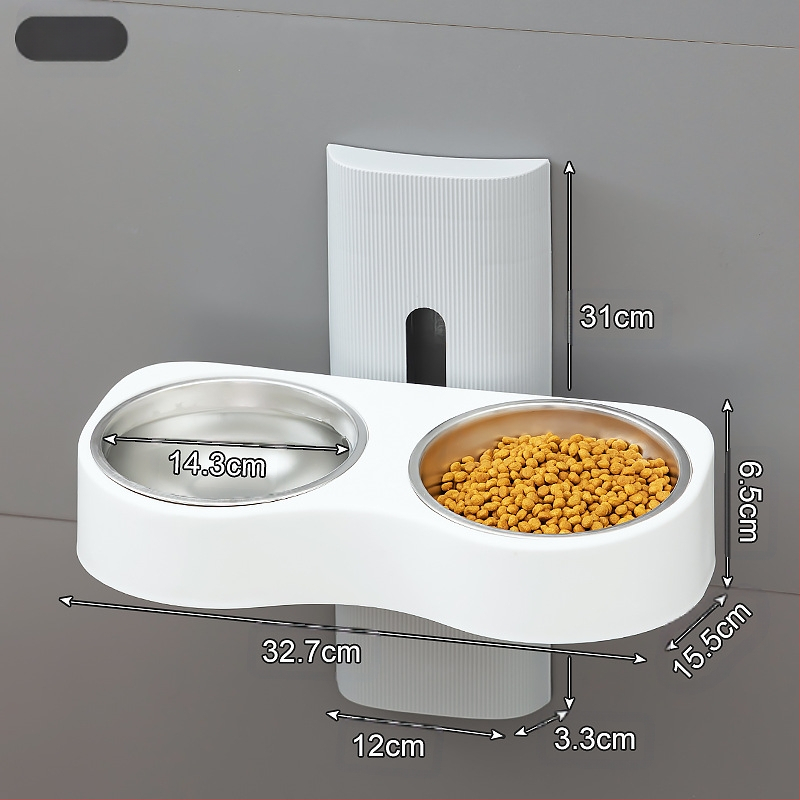 Podizna zdjela za hranjenje mačaka, Nova hranilica za piće tri u jednom, Posuda za hranu za mačke, Zdjela za rižu za mačke, Integrirana hranilica