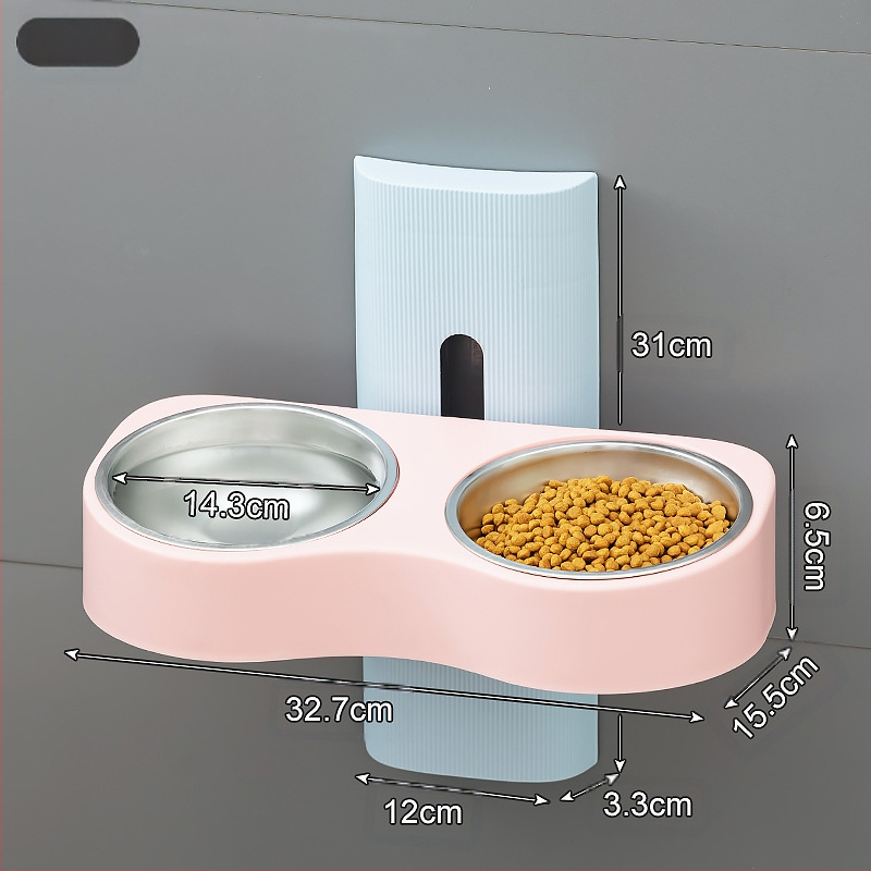 Podizna zdjela za hranjenje mačaka, Nova hranilica za piće tri u jednom, Posuda za hranu za mačke, Zdjela za rižu za mačke, Integrirana hranilica