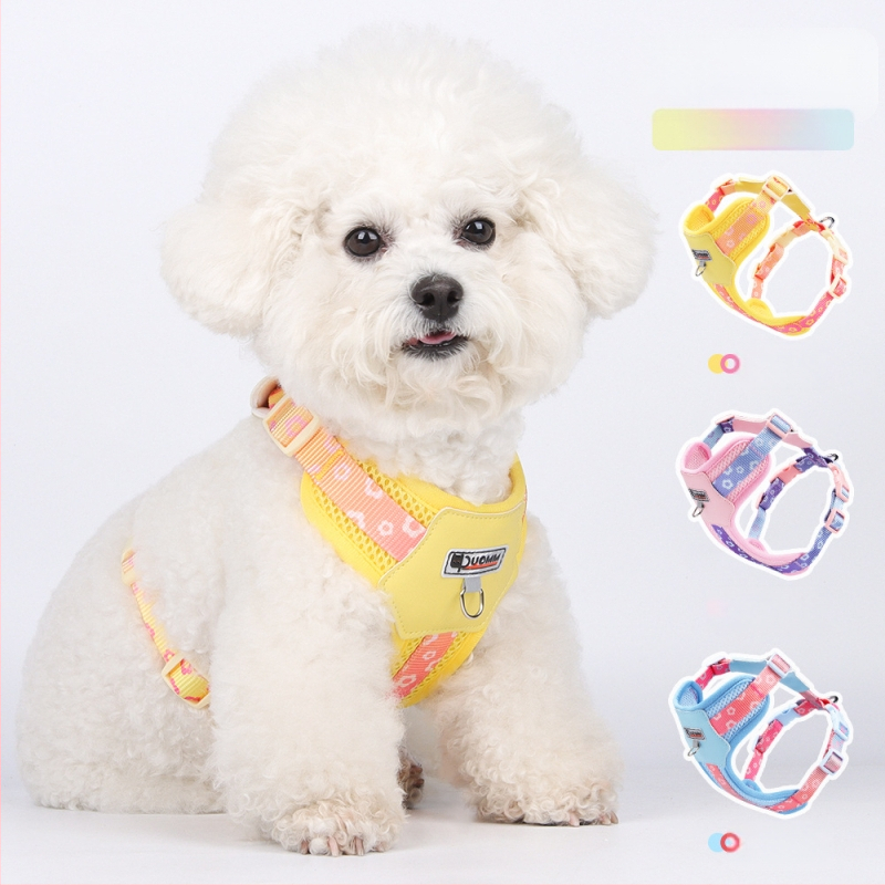 Remen za prsa za pse, bišon, kontrast dopamina, za pse, prsa, leđa, za vanjsku šetnju pasa, prozračna uzica za štence