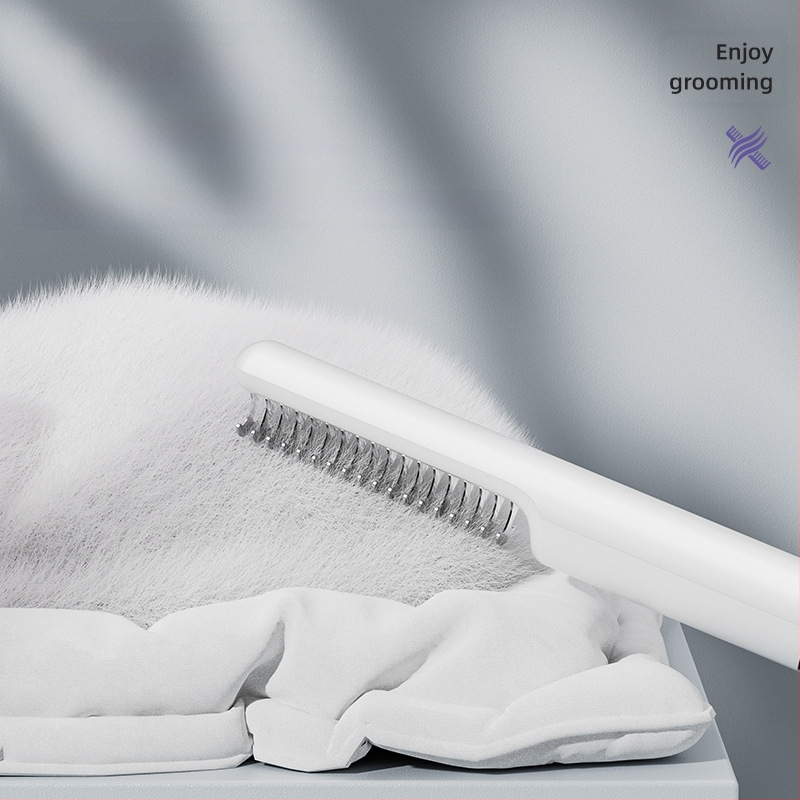 Гребен за разплитане на домашни любимци за малки кучета Теди и Голдън Ретривър, гребен за линеене от котки на склад за премахване на разхлабена козина