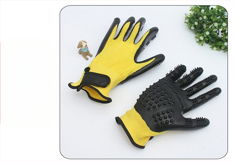 Mănușă de baie pentru masaj Amazon Pet, îngrijire pentru animale de companie, îndepărtarea părului, autocolant magic, lipici negru, mănușă pentru îndepărtarea părului de câine