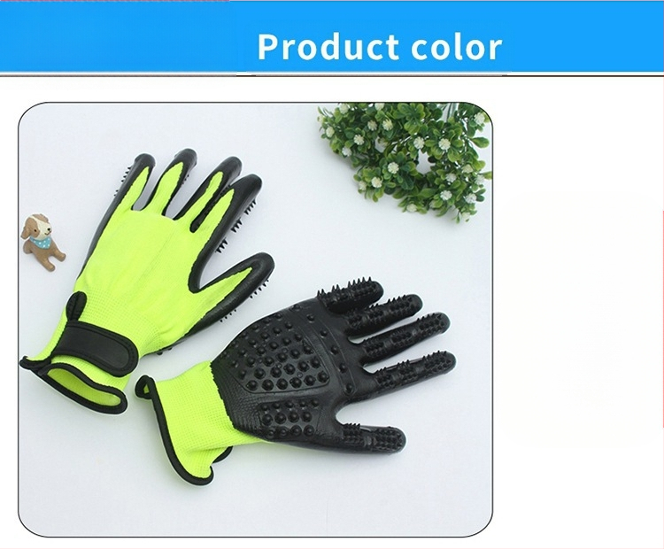 Mănușă de baie pentru masaj Amazon Pet, îngrijire pentru animale de companie, îndepărtarea părului, autocolant magic, lipici negru, mănușă pentru îndepărtarea părului de câine