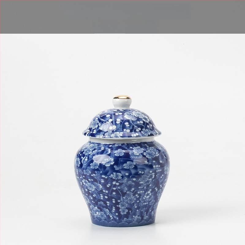 Keramikas maza izmēra tējas burciņa, noslēgta burciņa, mājsaimniecības tējas iepakojuma kaste, celadon tējas burciņas uzglabāšanas burciņa, vispārīga burciņa ar vāku