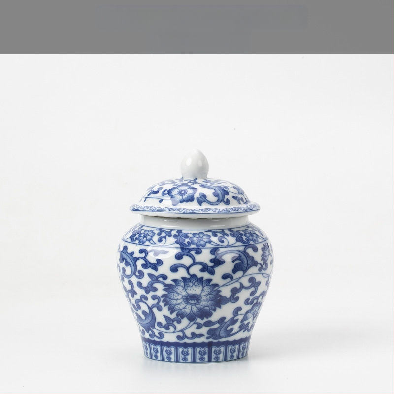 Keramikas maza izmēra tējas burciņa, noslēgta burciņa, mājsaimniecības tējas iepakojuma kaste, celadon tējas burciņas uzglabāšanas burciņa, vispārīga burciņa ar vāku