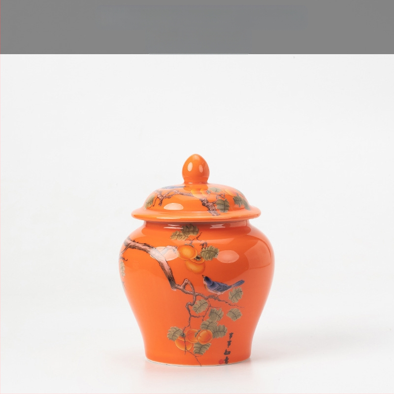 Keramikas maza izmēra tējas burciņa, noslēgta burciņa, mājsaimniecības tējas iepakojuma kaste, celadon tējas burciņas uzglabāšanas burciņa, vispārīga burciņa ar vāku