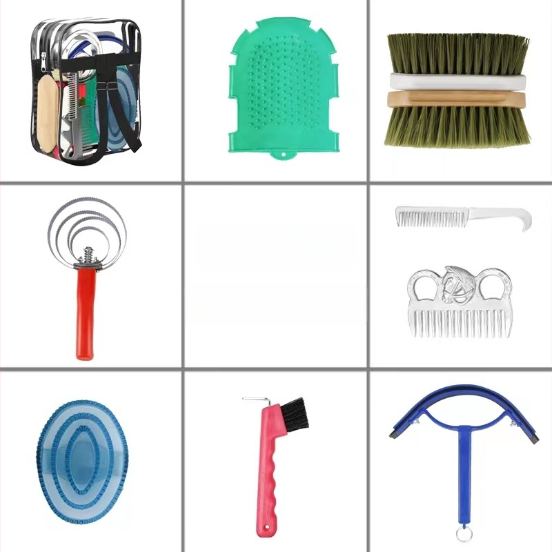 Трансгранично миене на коне, четкане на коне, инструменти за коне с произволен цвят, едро, хамути, конен спорт, бутик 8801015