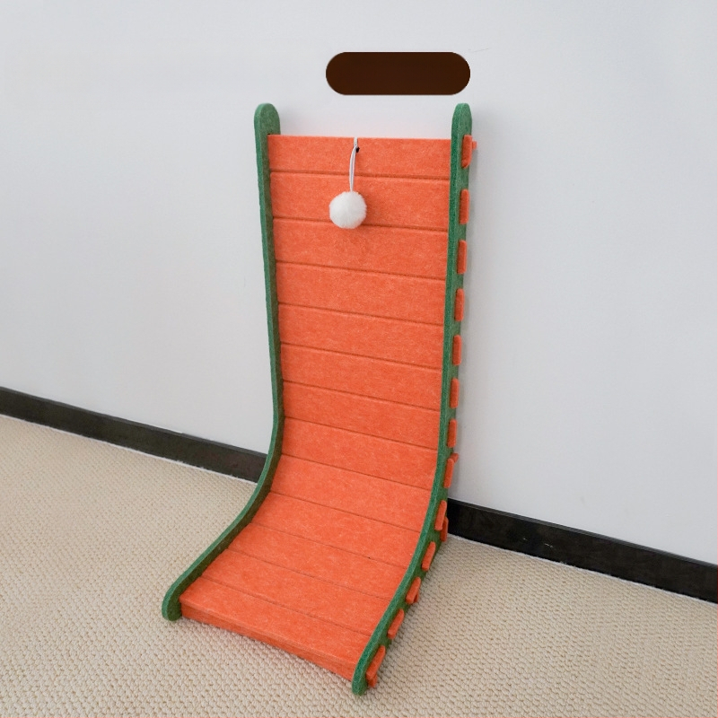 L-típusú függőleges macskakaparódeszka filc macskafészek integrált kopásálló, morzsamentes macskakarom-csiszolásos műtárgy extra nagy macskakaromdeszka