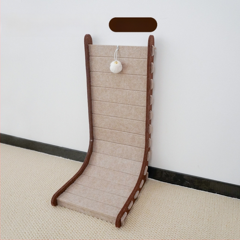 L-típusú függőleges macskakaparódeszka filc macskafészek integrált kopásálló, morzsamentes macskakarom-csiszolásos műtárgy extra nagy macskakaromdeszka