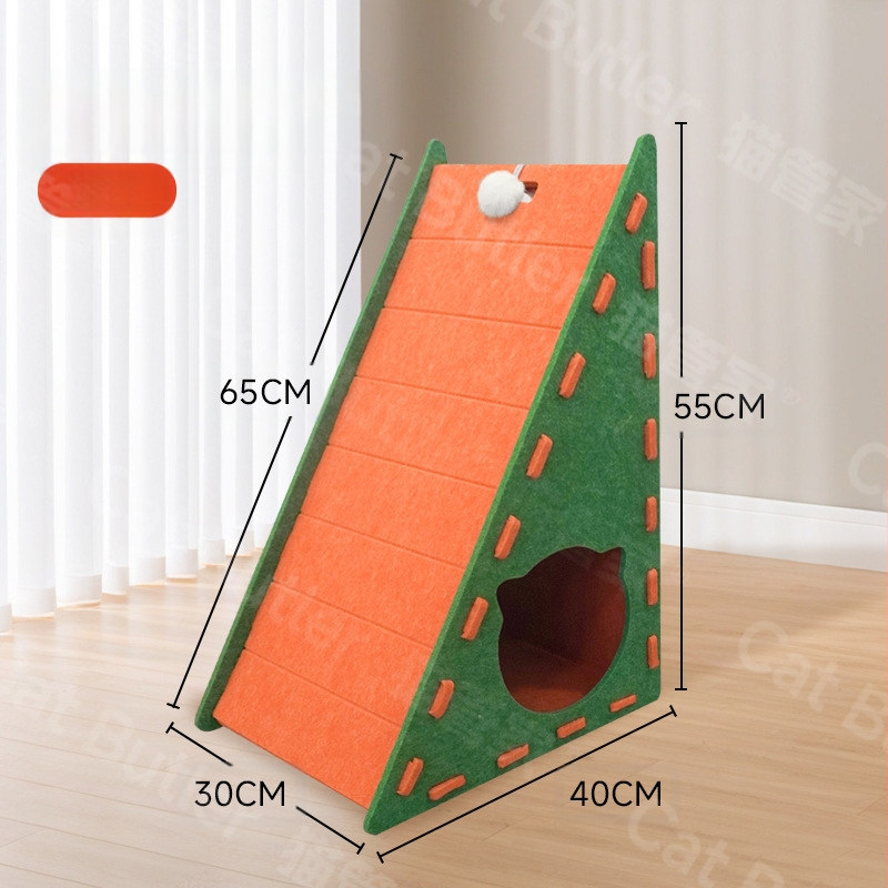 L-típusú függőleges macskakaparódeszka filc macskafészek integrált kopásálló, morzsamentes macskakarom-csiszolásos műtárgy extra nagy macskakaromdeszka