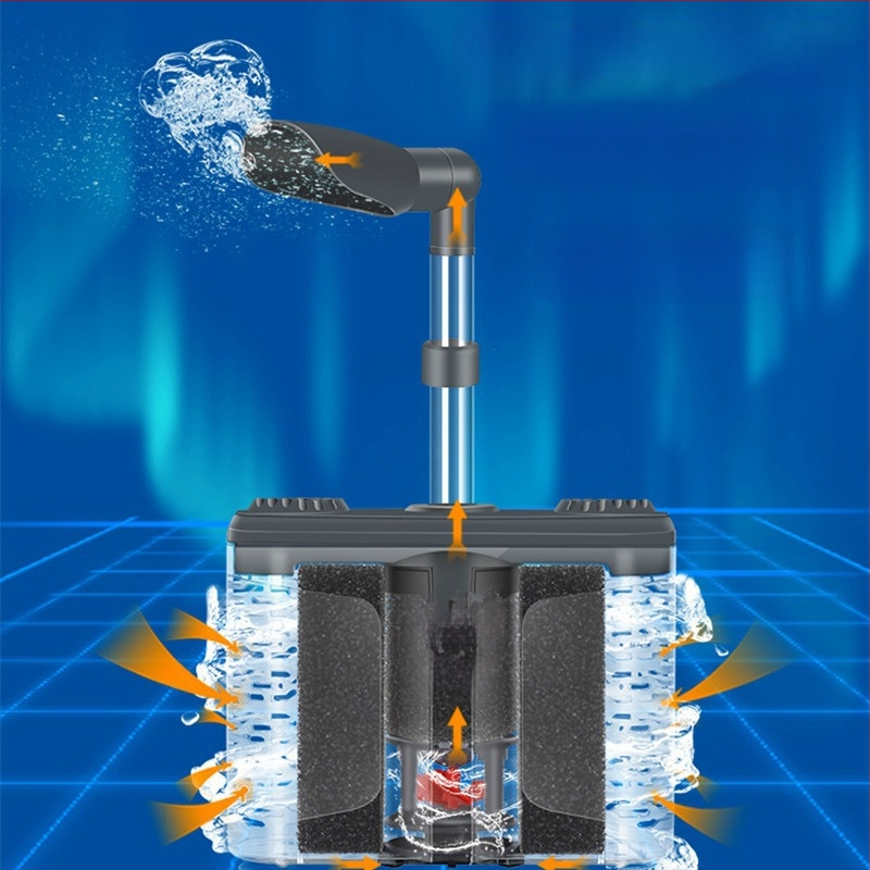 „Water Goblin“ akvariumo filtras, šešių viename filtras nuo oro pakėlimo, siurbimo tualetas, deguonį didinantis filtras, bangas generuojančios bakterijos