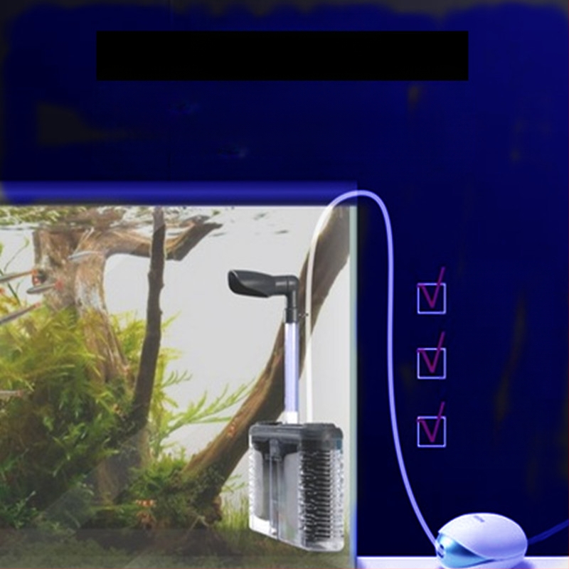 „Water Goblin“ akvariumo filtras, šešių viename filtras nuo oro pakėlimo, siurbimo tualetas, deguonį didinantis filtras, bangas generuojančios bakterijos