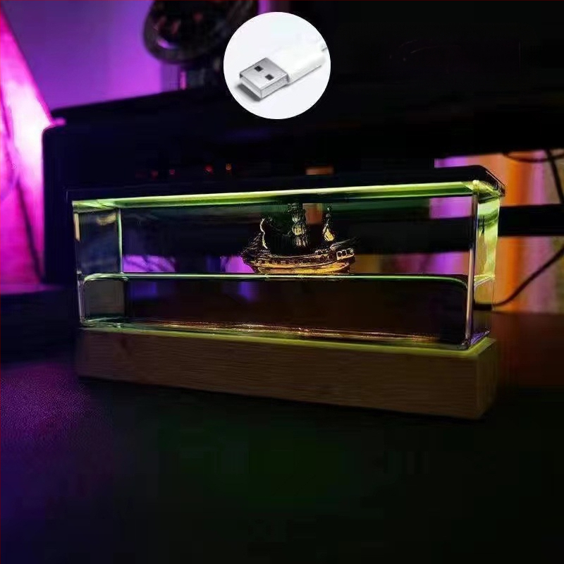 Mica Carte Roșie, populară în același stil, sticlă în derivă cu fluide pentru nave de croazieră, decorațiune pentru desktop, cutie cadou pentru ziua de naștere Titanic