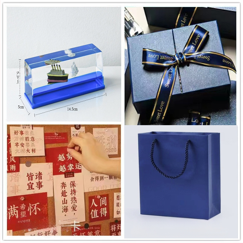 Mica Carte Roșie, populară în același stil, sticlă în derivă cu fluide pentru nave de croazieră, decorațiune pentru desktop, cutie cadou pentru ziua de naștere Titanic