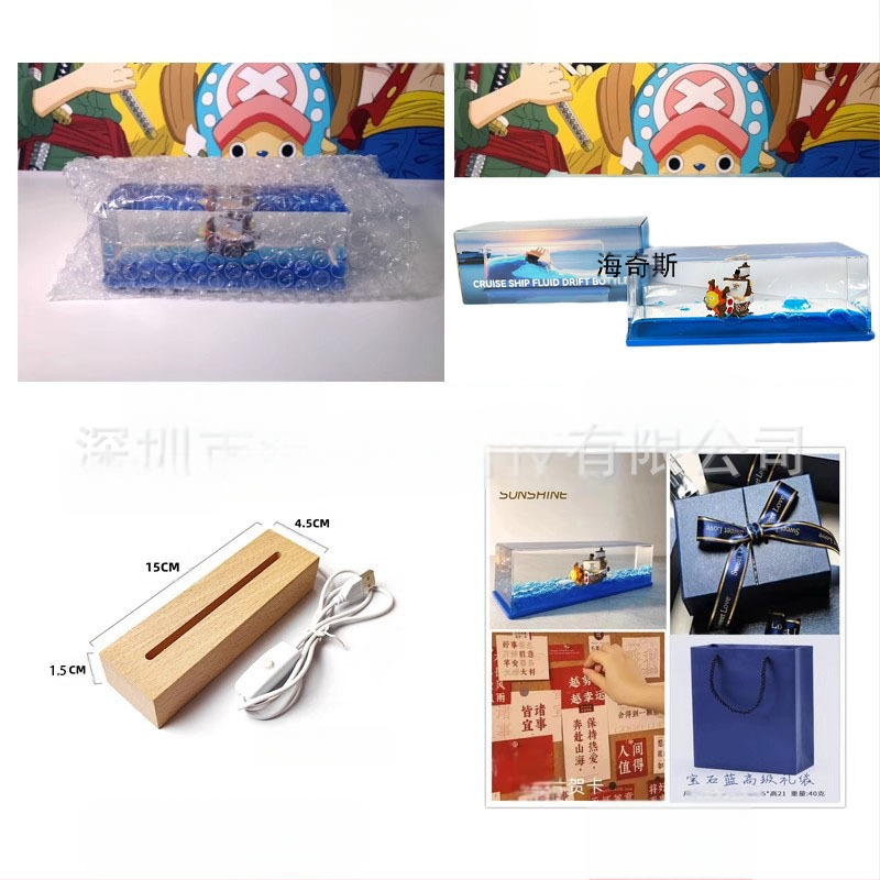 Mica Carte Roșie, populară în același stil, sticlă în derivă cu fluide pentru nave de croazieră, decorațiune pentru desktop, cutie cadou pentru ziua de naștere Titanic