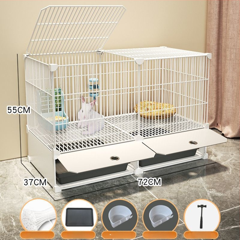 Küülikupuuri majapidamise suur siseruumides kasutatav küülikualus merisiga merisiga puur lemmiklooma küüliku pesa küülikupuur kahekihiline vanglavastane kaitse