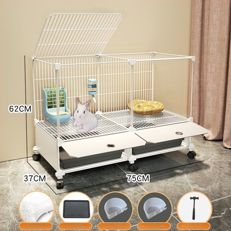 Küülikupuuri majapidamise suur siseruumides kasutatav küülikualus merisiga merisiga puur lemmiklooma küüliku pesa küülikupuur kahekihiline vanglavastane kaitse