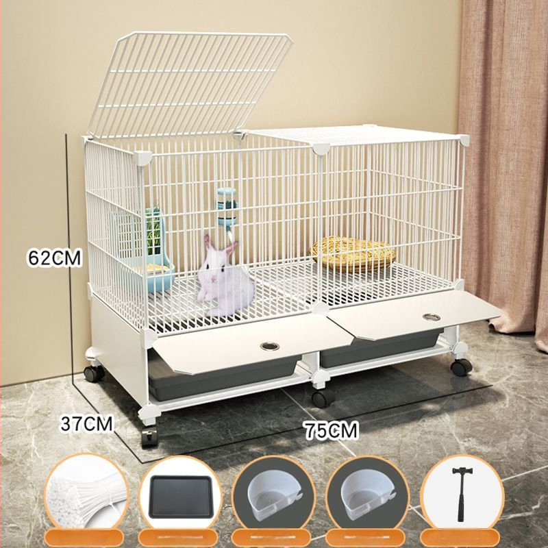 Küülikupuuri majapidamise suur siseruumides kasutatav küülikualus merisiga merisiga puur lemmiklooma küüliku pesa küülikupuur kahekihiline vanglavastane kaitse