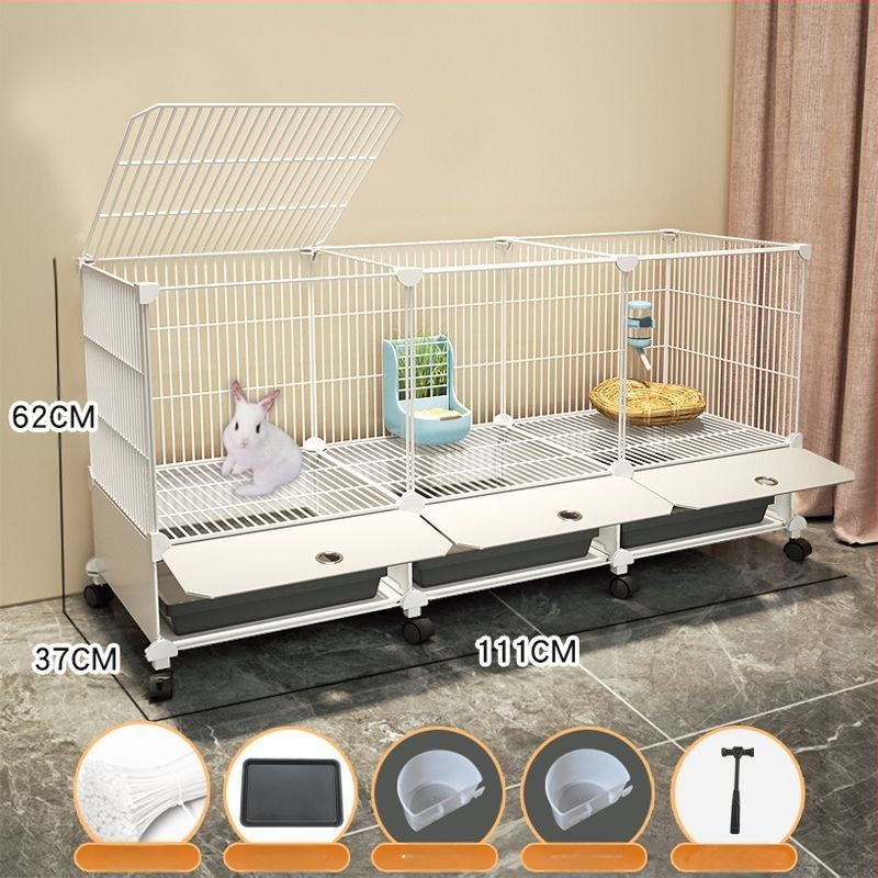 Küülikupuuri majapidamise suur siseruumides kasutatav küülikualus merisiga merisiga puur lemmiklooma küüliku pesa küülikupuur kahekihiline vanglavastane kaitse