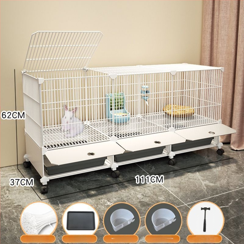 Küülikupuuri majapidamise suur siseruumides kasutatav küülikualus merisiga merisiga puur lemmiklooma küüliku pesa küülikupuur kahekihiline vanglavastane kaitse