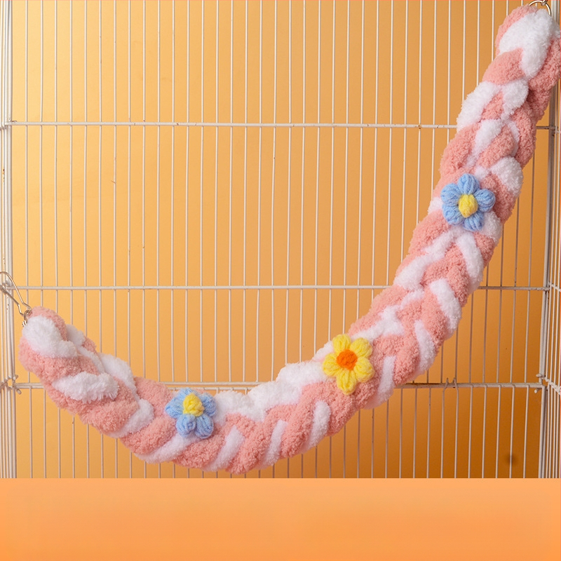 Vrecko s medom, lezecké lano, roztomilá hojdačka, lezecký rebrík, papagáj, vták, hračka, farebné bavlnené lano, škrečok, dekorácia, roztomilá