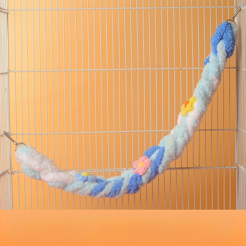 Vrecko s medom, lezecké lano, roztomilá hojdačka, lezecký rebrík, papagáj, vták, hračka, farebné bavlnené lano, škrečok, dekorácia, roztomilá