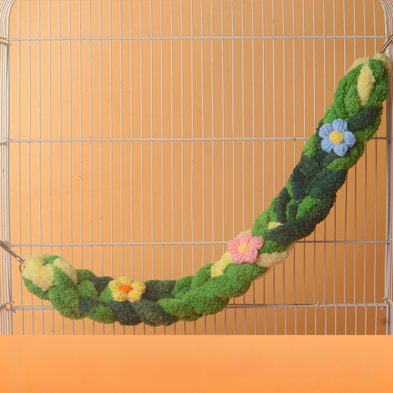 Vrecko s medom, lezecké lano, roztomilá hojdačka, lezecký rebrík, papagáj, vták, hračka, farebné bavlnené lano, škrečok, dekorácia, roztomilá