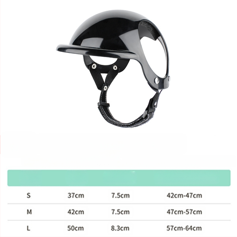 Нова каска за домашни любимци, пропускащи уши, куче, котка, кола, ветроустойчиви очила, мотоциклет, мотоциклет, голяма каска за кучета