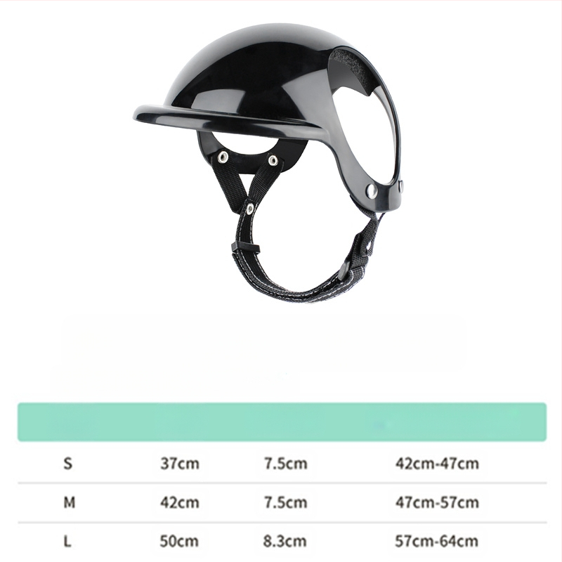 Нова каска за домашни любимци, пропускащи уши, куче, котка, кола, ветроустойчиви очила, мотоциклет, мотоциклет, голяма каска за кучета