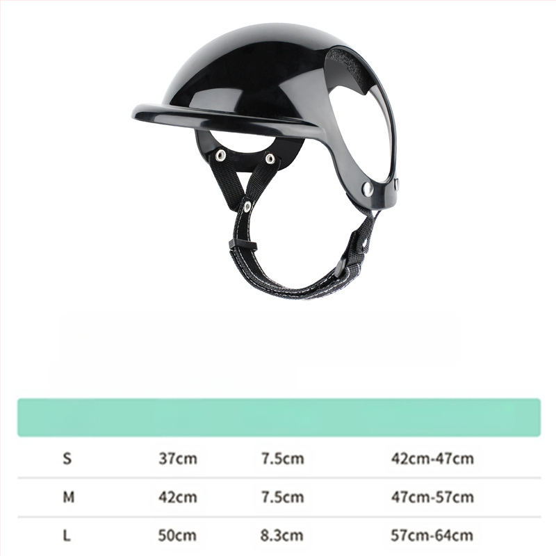 Нова каска за домашни любимци, пропускащи уши, куче, котка, кола, ветроустойчиви очила, мотоциклет, мотоциклет, голяма каска за кучета