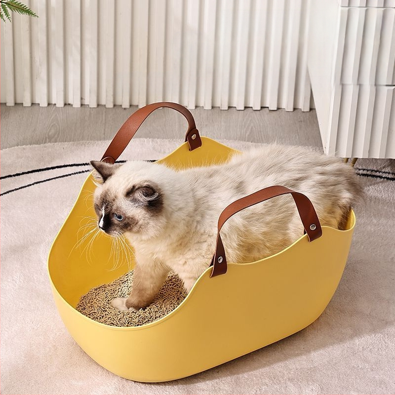 Prijenosni umivaonik za mačji WC, veliki umivaonik za mačji WC koji se montira na automobil, sklopivi prijenosni umivaonik za mačji WC s zaštitom od prskanja