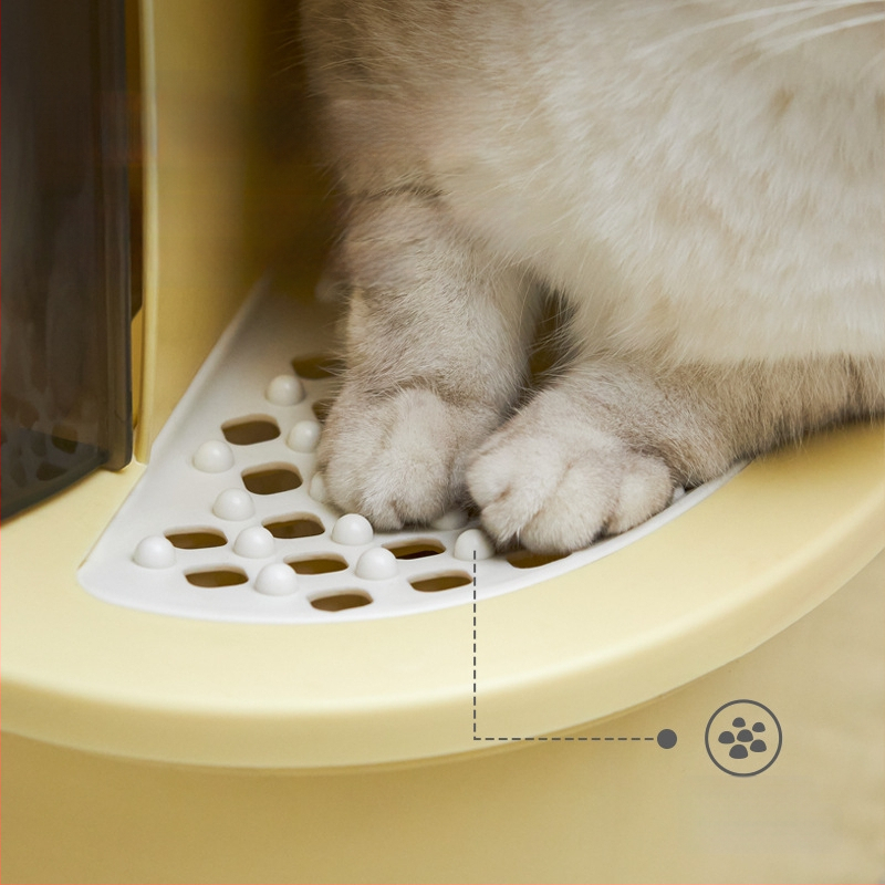 Фабрична директна кутия за котешка тоалетна, голям коридор, против пръски, напълно затворена, леген за котешка тоалетна, тоалетна за котки, дезодорант