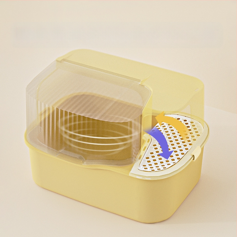 Фабрична директна кутия за котешка тоалетна, голям коридор, против пръски, напълно затворена, леген за котешка тоалетна, тоалетна за котки, дезодорант