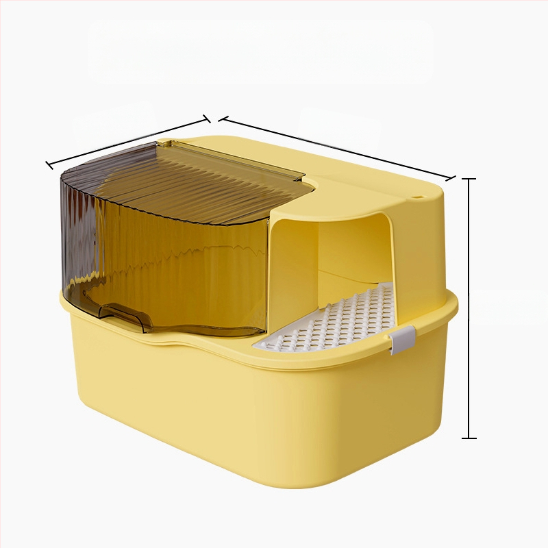 Фабрична директна кутия за котешка тоалетна, голям коридор, против пръски, напълно затворена, леген за котешка тоалетна, тоалетна за котки, дезодорант