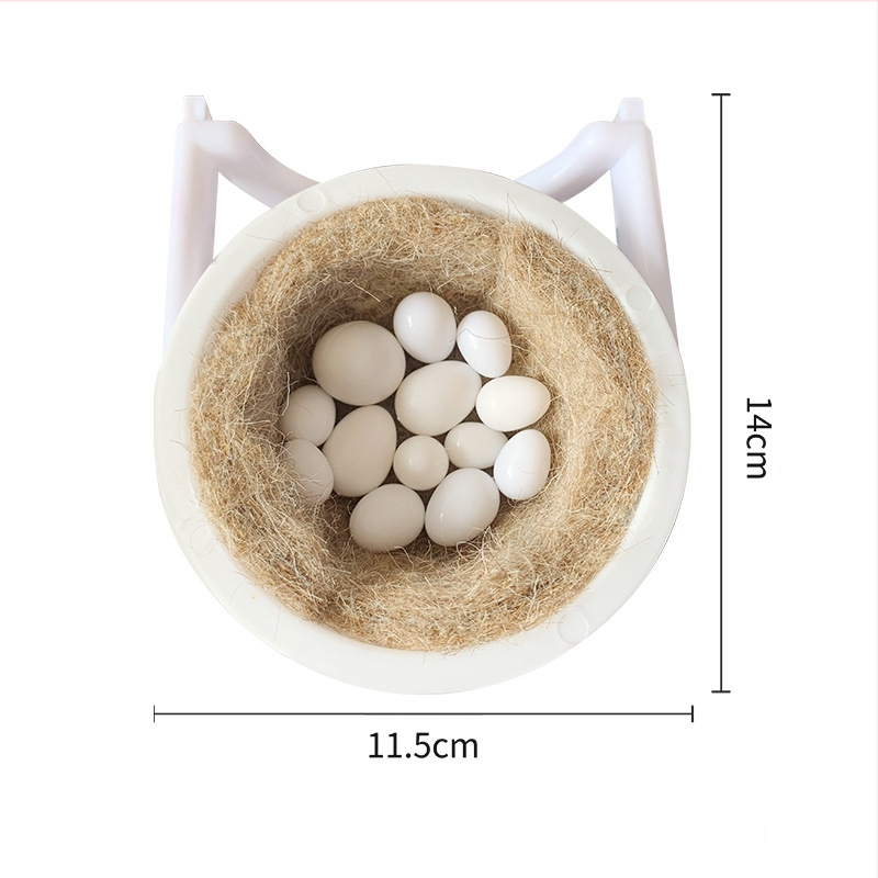 Пернато гнездо за птици Jade, специално гнездо за разплод, пластмасово птиче гнездо, къщичка за птици, вълнена подложка за гнездо, птиче гнездо, хибискус, принадлежности за птици