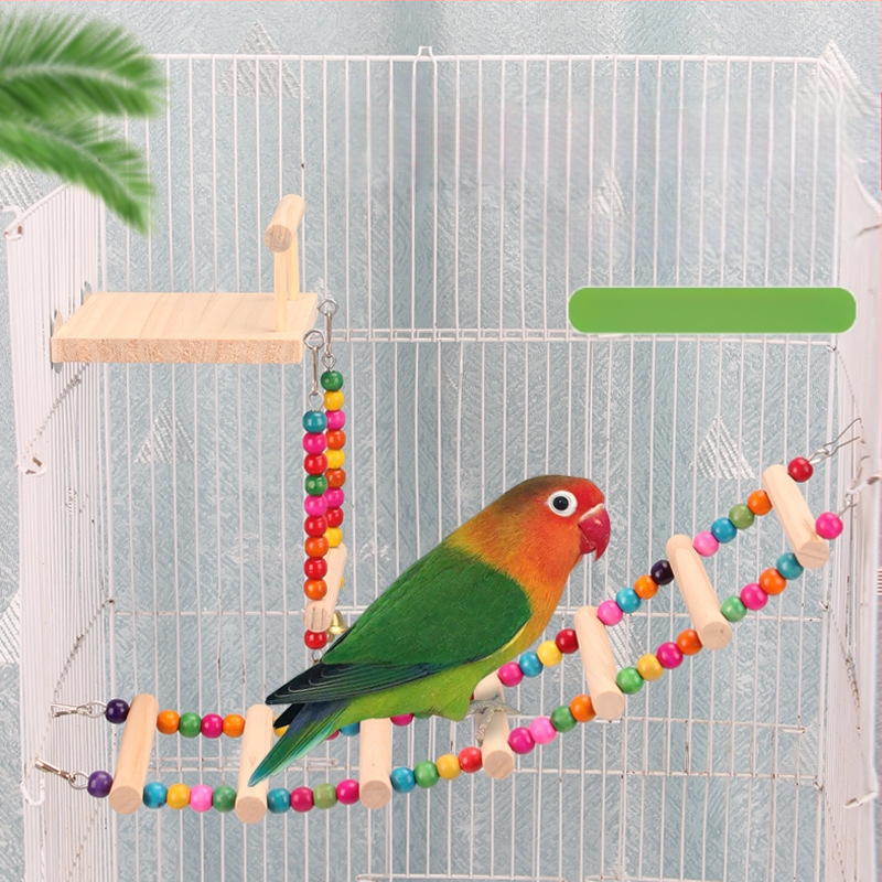Играчка за папагали, тигрова кожа, божур, сюанфенг, клетка за дъвчене и катерене за птици, стълба, платформа, люлка, принадлежности за домашни любимци